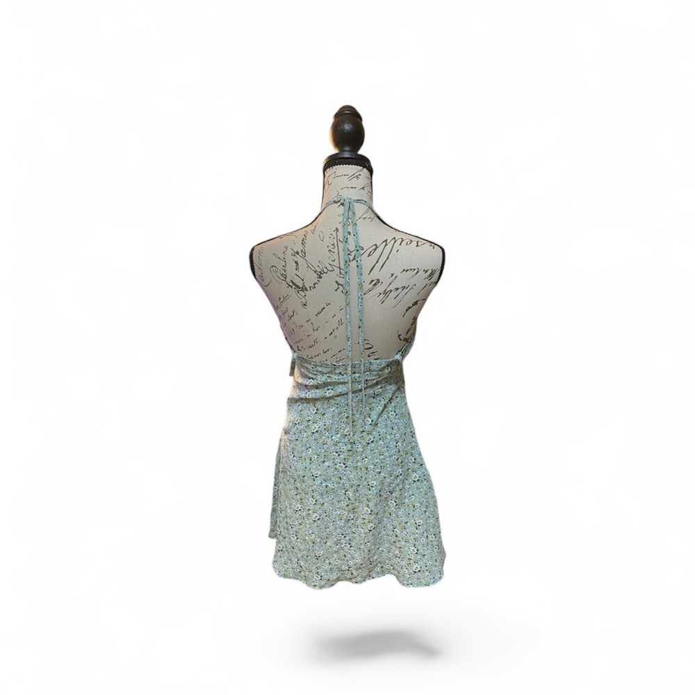 ROMWE Blue Floral Mini Dress - Picture 2 of 2